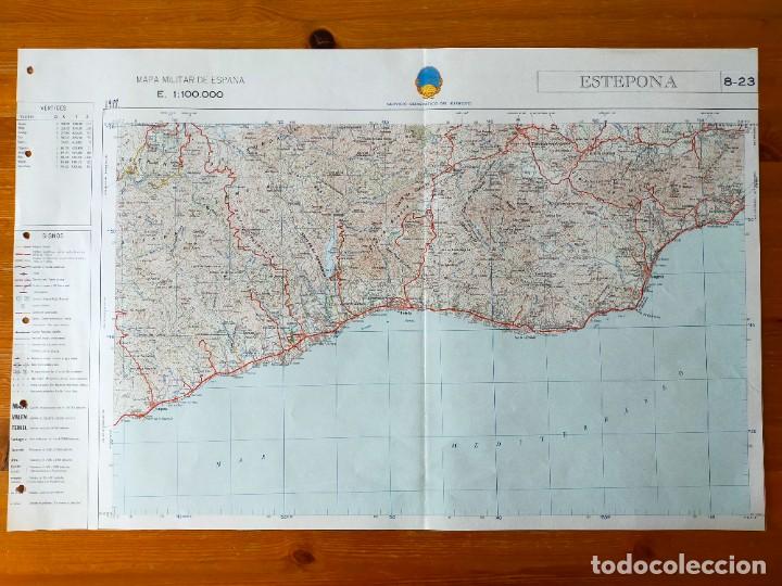 Contemporary maps: MAPA MILITAR: ESTEPONA 8-23, ESCALA 1:100.000 // A&ntilde;o 1988 SERVICIO GEOGR&Aacute;FICO DEL EJ&Eacute;RCITO