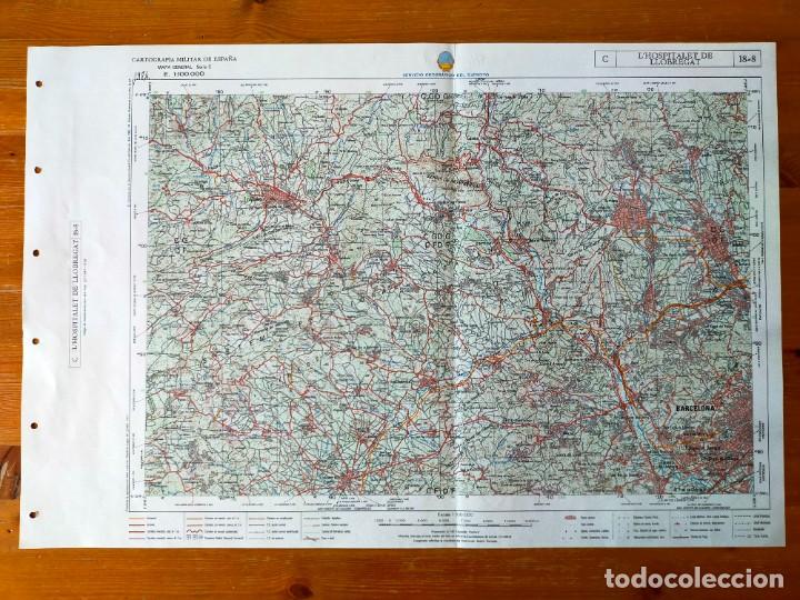 Zeitgen&ouml;ssische Karten: MAPA MILITAR: L&acute;HOSPITALET 18/8, ESCALA 1:100.000 // A&ntilde;o 1984 SERVICIO GEOGR&Aacute;FICO DEL EJ&Eacute;RCITO