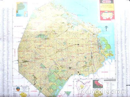 Mappe contemporanee: mapa mural caba con los barrios y calles plastificado