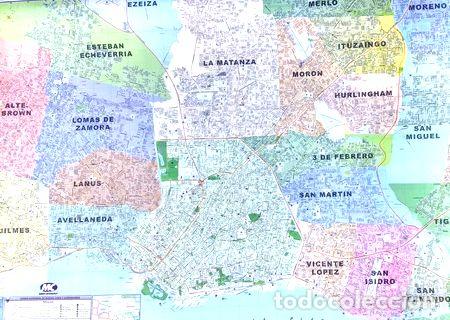 Contemporary maps: mapa mc ciudad autonoma de buenos aires alrededores 135x1m