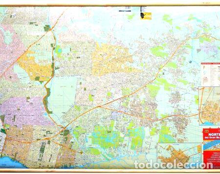 Mapas contempor&acirc;neos: mapa mural gran buenos aires zona norte plastificado