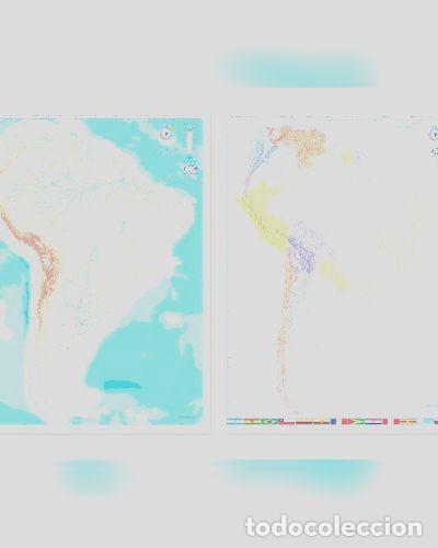 Mapas contempor&acirc;neos: mapa america del sur mudo plastificado 95x130cm