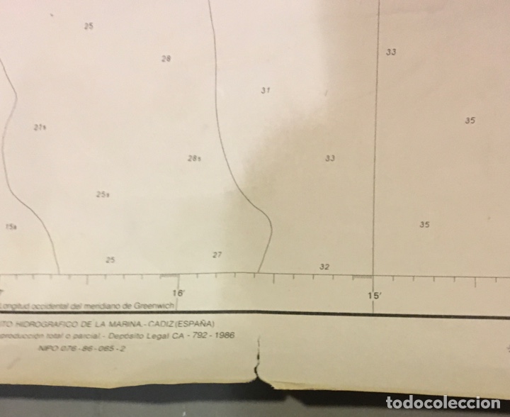 Mapas contempor&aacute;neos: MAPA APROCHES DEL PUERTO DE VALENCIA 1987 - Foto 2