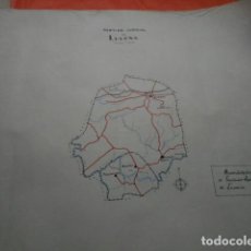 Mapas contemporáneos: MAPA REALIZADO A MANO ORIGINAL ESCALA 1:150.000 PARTIDO JUDICIAL DE LUCENA. Lote 342094048