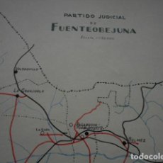 Mapas contemporáneos: MAPA REALIZADO A MANO ORIGINAL ESCALA 1:150.000 PARTIDO JUDICIAL DE FUENTEOVEJUNA. Lote 342094873