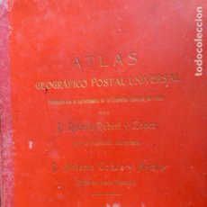 Mapas contemporáneos: ATLAS GEOGRAFICO POSTAL UNIVERSAL DE ANTONIO COBOS Y AYALA JEFE NEGOCIADO CORREOS
