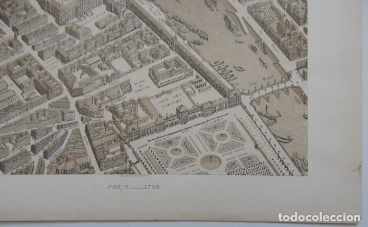 Mapas contempor&aacute;neos: Antiguo mapa de Paris en 1730 - Foto 2
