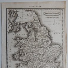 Mapas contemporáneos: ANTIGUO MAPA / GEOGRAPHY - ENGLAND & WALES - LONDON, PUBLISHED BY THOMAS KELLY, PATERNOSTER ROW 1821. Lote 342376593