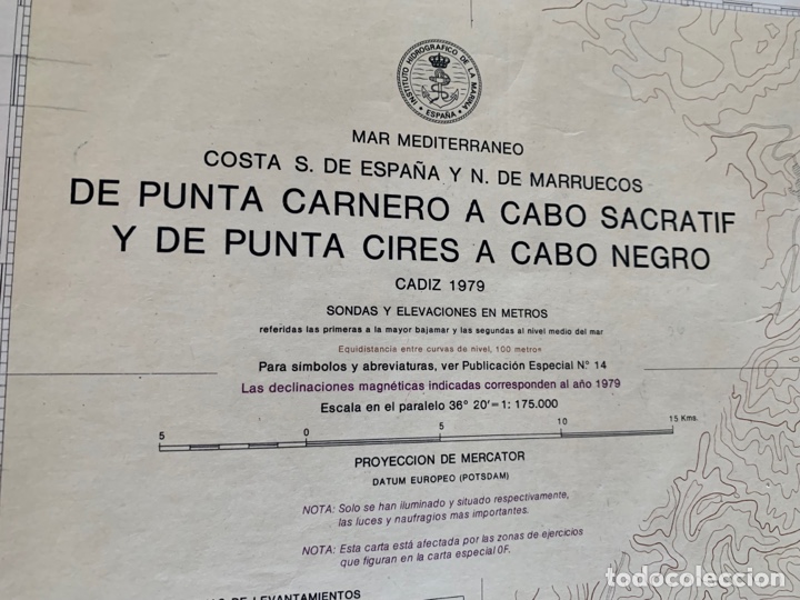 Mapas contempor&aacute;neos: Mapa 1979 de Punta Carnero a cabo Sacratif - Foto 1