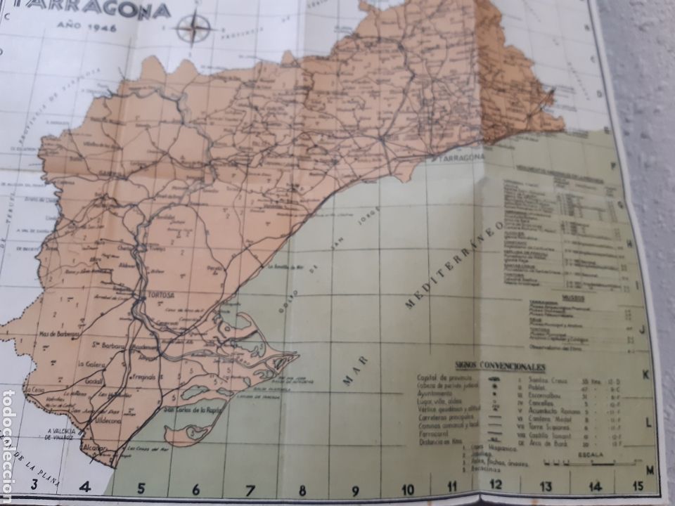 Mapas contempor&aacute;neos: Mapa de la provincia de Tarragona , a&ntilde;o 1946 - Foto 2