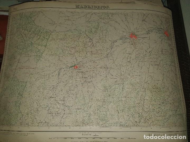 Mapas contempor&acirc;neos: Mapa de madridejos, toledo, de 1886, de iba&ntilde;ez de ibero, 62,5 x 46 cm.