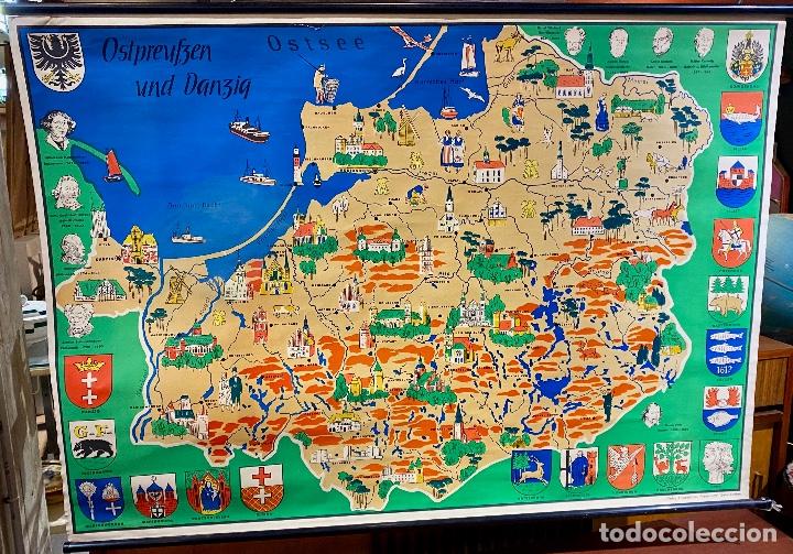 Mapas contempor&aacute;neos: Mapa alem&aacute;n Ostprufzen und Danzig - Foto 2