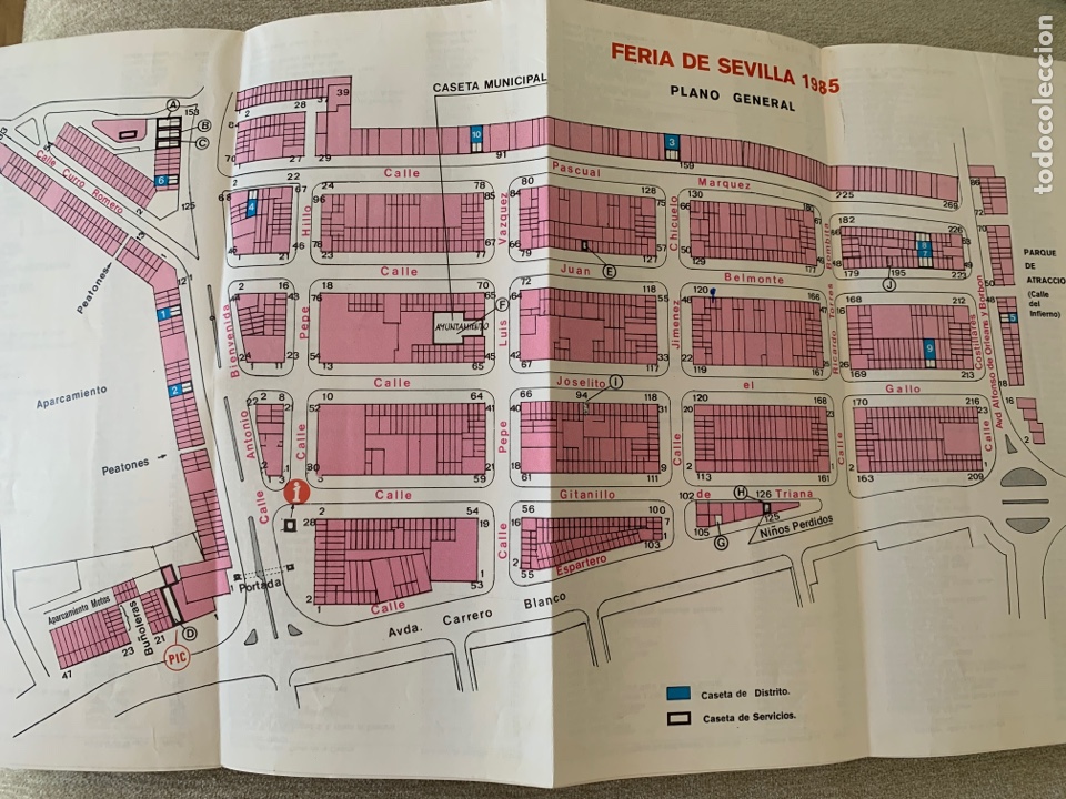Mapas contempor&aacute;neos: Plano Feria Sevilla 1985 - Foto 2