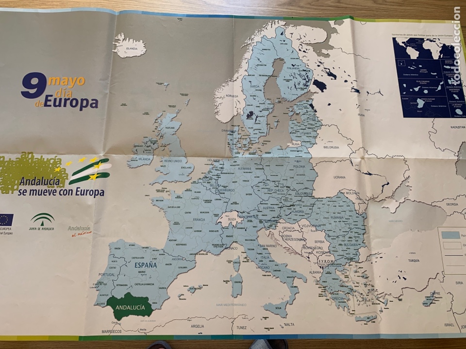 Zeitgen&ouml;ssische Karten: Mapa p&oacute;ster Europa 9 mayo. Junta de Andaluc&iacute;a.