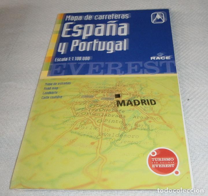 Zeitgen&ouml;ssische Karten: Mapa de carreteras Espa&ntilde;a y Portugal Race