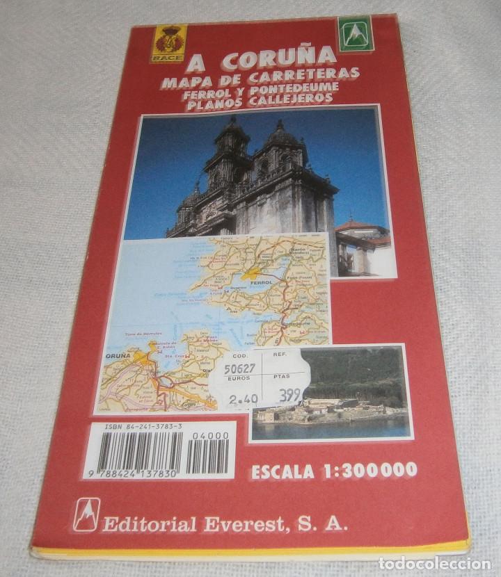 Zeitgen&ouml;ssische Karten: A Coru&ntilde;a Mapa de carreteras Ferrol y Pontedeume planos callejeros