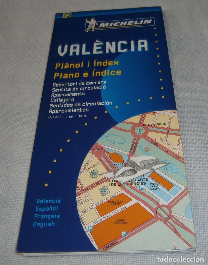 Zeitgen&ouml;ssische Karten: mapa plano e indice de Valencia Michelin en valencia - espa&ntilde;ol - frances - english