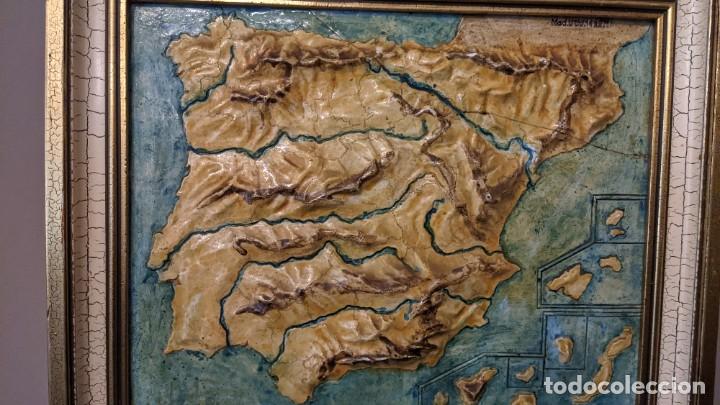 Mapas contempor&aacute;neos: ANTIGUO MAPA DE ESPA&Ntilde;A EN RELIEVE - Foto 6