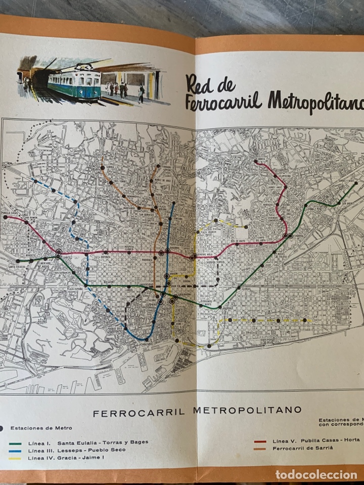Mapas contempor&aacute;neos: Mapa tur&iacute;stico Barcelona 1970 - Foto 2
