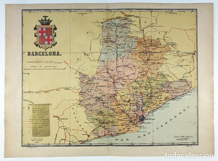 Mapas contempor&aacute;neos: 1910 MAPA PROVINCIA DE BARCELONA - Foto 1