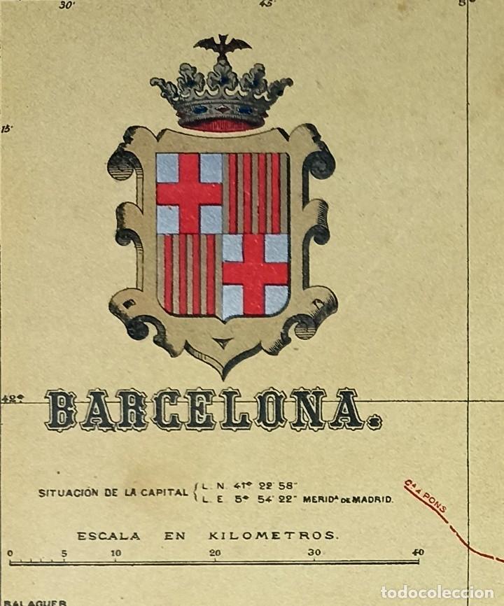 Mapas contempor&aacute;neos: 1910 MAPA PROVINCIA DE BARCELONA - Foto 4
