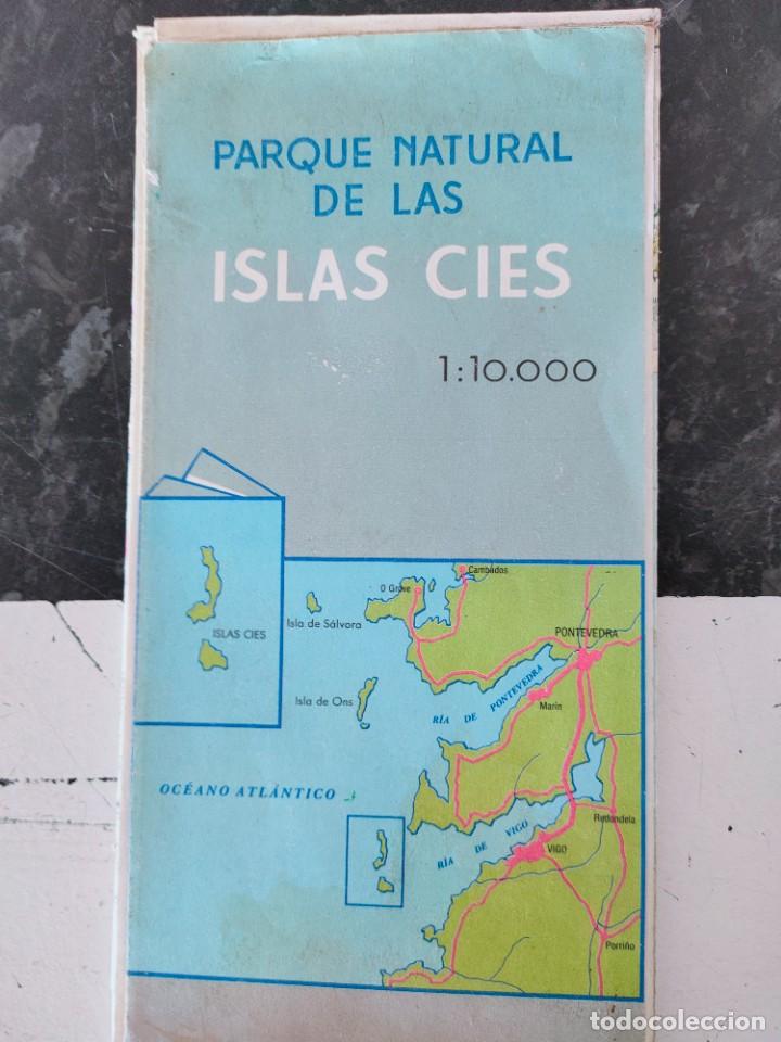 Mapas contempor&aacute;neos: gran mapa islas Cies (Vigo) de viaje - Foto 1