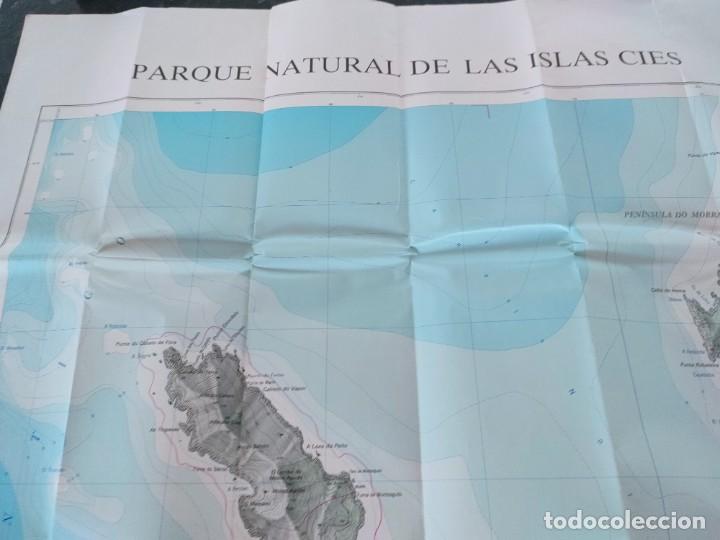 Mapas contempor&aacute;neos: gran mapa islas Cies (Vigo) de viaje - Foto 2
