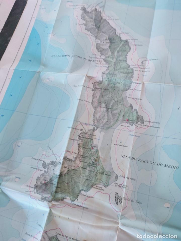 Mapas contempor&aacute;neos: gran mapa islas Cies (Vigo) de viaje - Foto 3