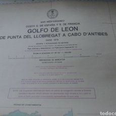 Mapas contemporáneos: CARTA NAUTICA GOLFO DE LEON. DE PUNTA LLOBREGAT A CABO D'ANTIBES. 1979.