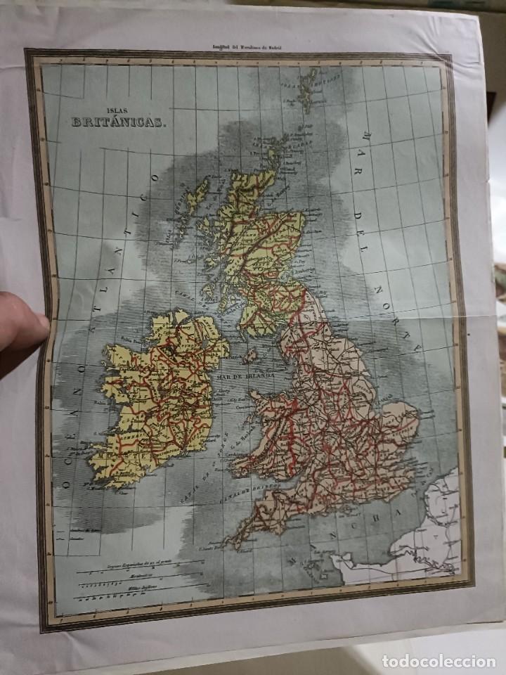 Mapas contempor&acirc;neos: Antiguo mapa de las Islas Brit&aacute;nicas fabricado en Espa&ntilde;a