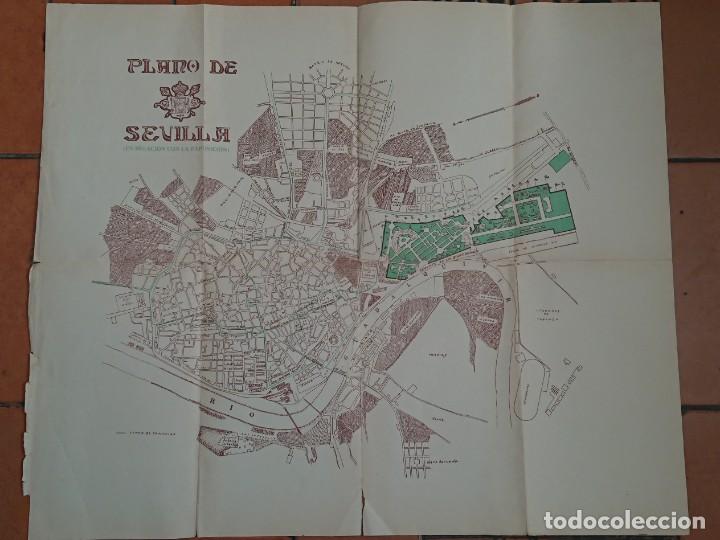 Mapas contempor&acirc;neos: Mapa Plano de Sevilla en relaci&oacute;n con la Exposici&oacute;n Ibero Americana del 29 1929