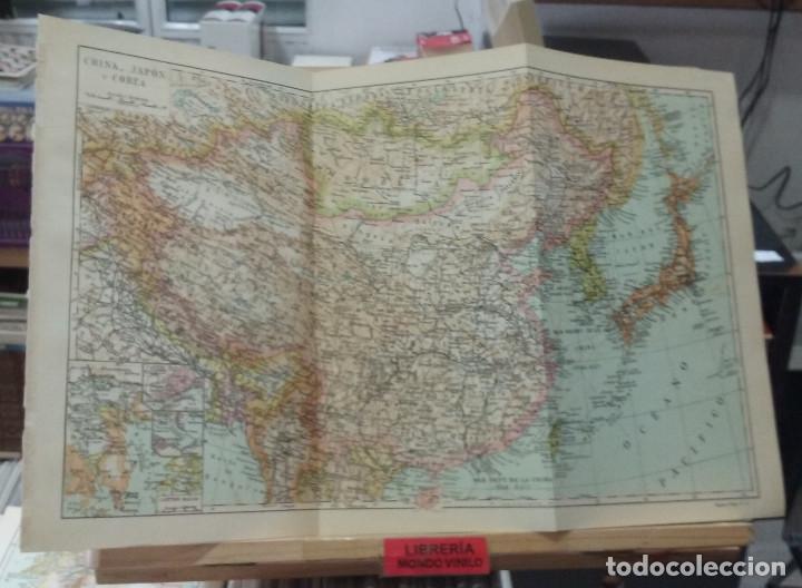 Mapas contempor&acirc;neos: L&aacute;mina. Mapa de China, Jap&oacute;n y Corea, escala gr&aacute;fica, 24x39 cm