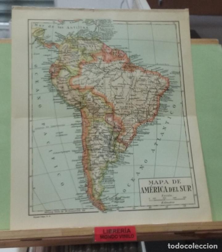 Mapas contempor&acirc;neos: L&aacute;mina. Mapa de Am&eacute;rica del Sur, escala gr&aacute;fica, 30x24 cm