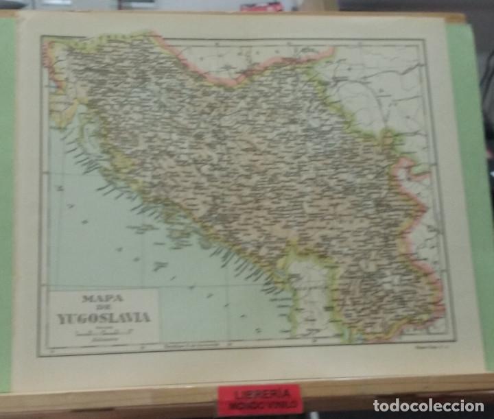 Mapas contempor&acirc;neos: L&aacute;mina. Mapa de Yugoslavia, escala gr&aacute;fica, 24x29 cm