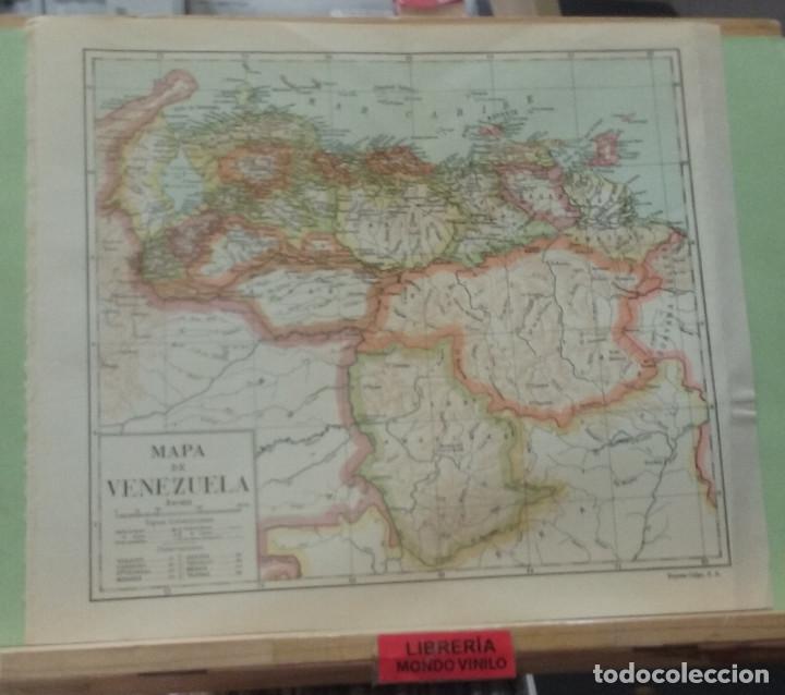 Mapas contempor&acirc;neos: L&aacute;mina. Mapa de Venezuela, escala gr&aacute;fica, 24x29 cm