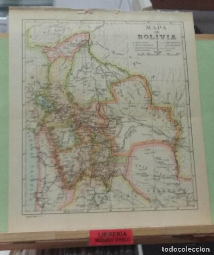 Mapas contempor&acirc;neos: L&aacute;mina. Mapa de Bolivia, escala gr&aacute;fica, 28x24 cm