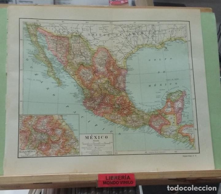 Mapas contempor&acirc;neos: L&aacute;mina. Mapa de M&eacute;xico, escala gr&aacute;fica, 24x30 cm