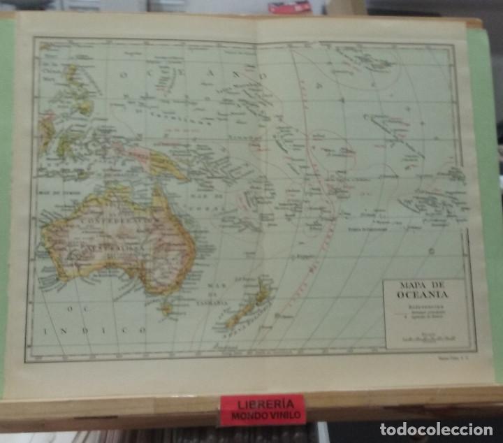 Mapas contempor&acirc;neos: L&aacute;mina. Mapa de Oceania, escala gr&aacute;fica, 24x30 cm