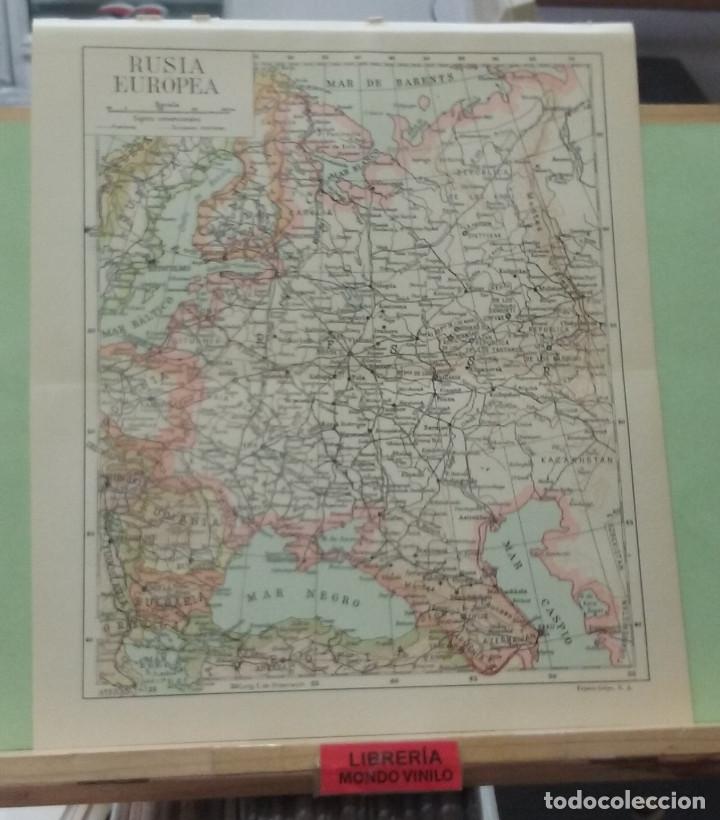 Mapas contempor&acirc;neos: L&aacute;mina. Mapa de Rusia europea, escala gr&aacute;fica, 29x24 cm