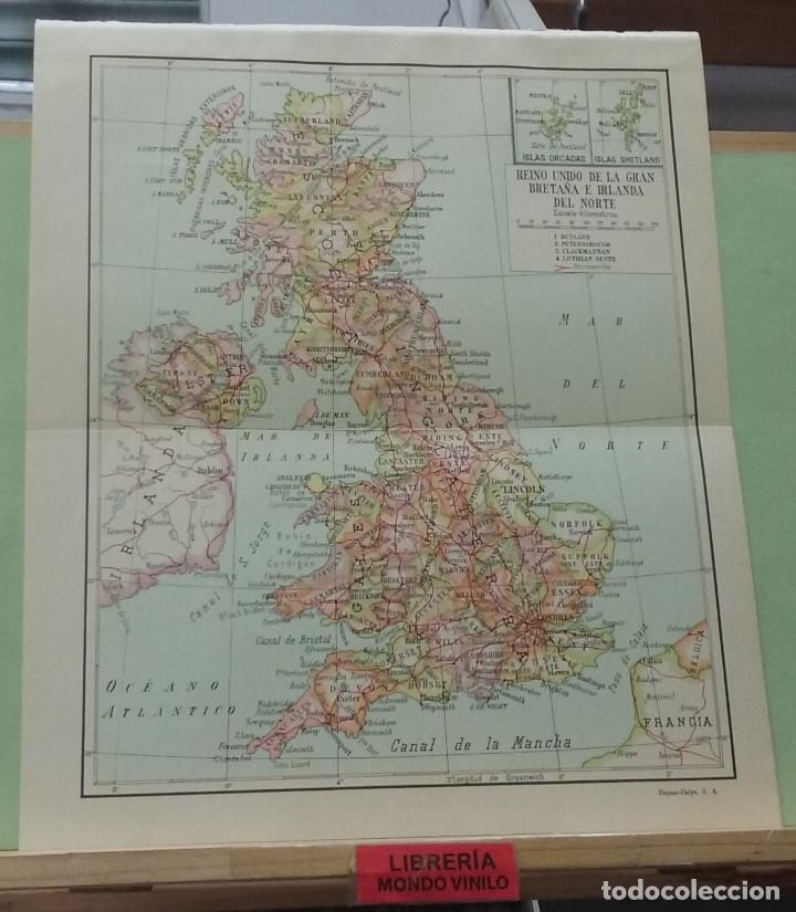 Contemporary maps: L&aacute;mina. Mapa de Reino Unido de la Gran Breta&ntilde;a e Irlanda del Norte, escala gr&aacute;fica, 29x24 cm