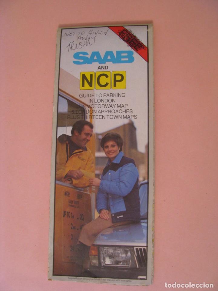 Mapas contempor&aacute;neos: MAPA, PLANO DE LONDRES. LONDON U. K. GUIA DE PARKING NCP. PUBL. SAAB, ANGELA RIPPON. A&Ntilde;OS 80.