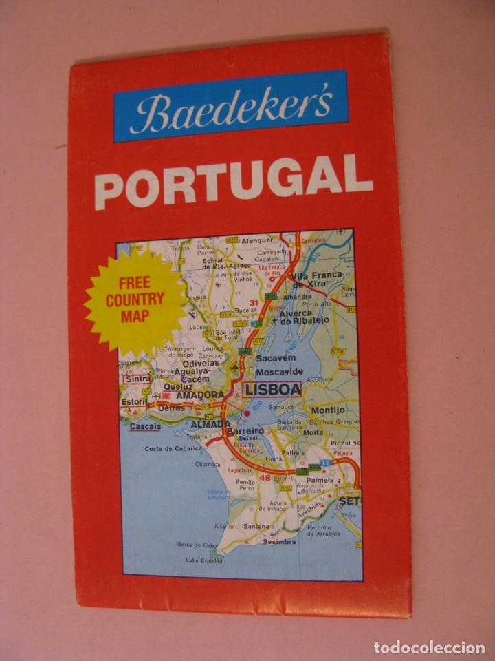 Contemporary maps: MAPA DE PORTUGAL. BAEDEKER'S. A&Ntilde;OS 80 O 90. 1:750000