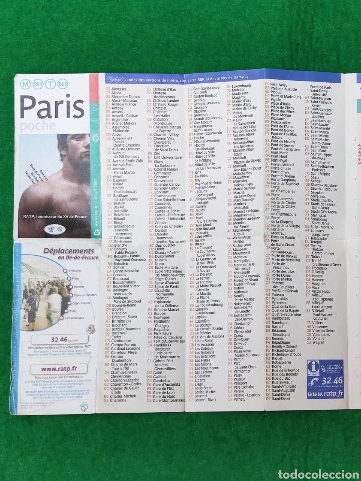 Mapas contempor&aacute;neos: Plano mini transporte plan Paris Poche 2007 mapa - Foto 4