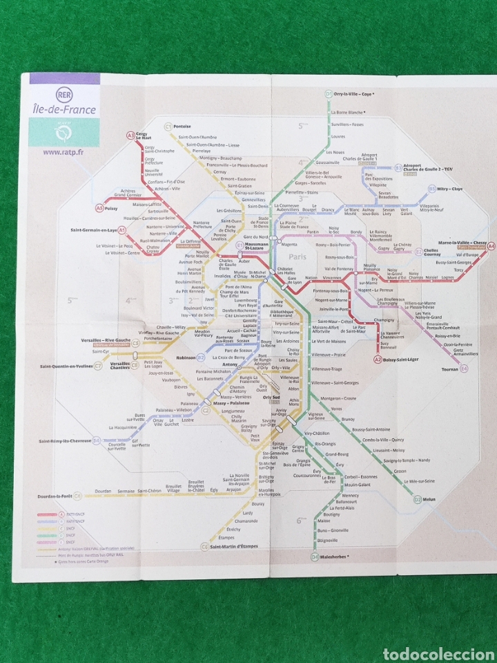 Mapas contempor&aacute;neos: Plano mini transporte plan Paris Poche 2007 mapa - Foto 7