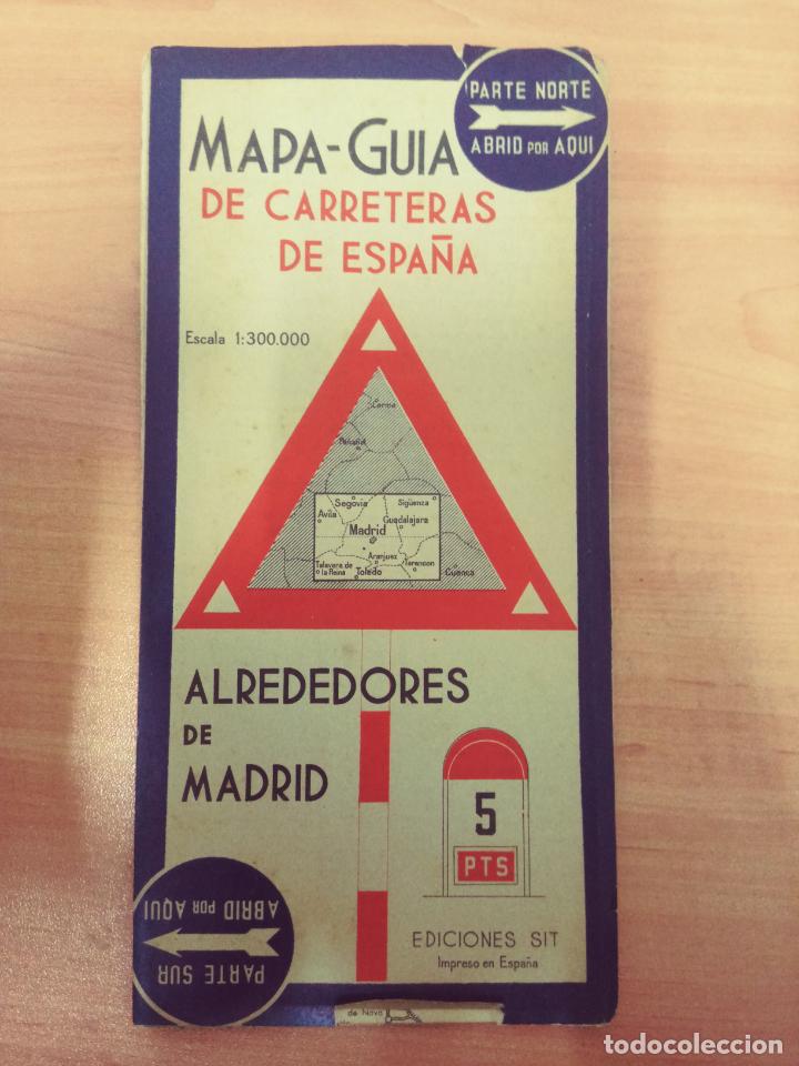 Contemporary maps: Mapa-gu&iacute;a de carreteras de Espa&ntilde;a. Alrededores de Madrid. Ediciones Sit
