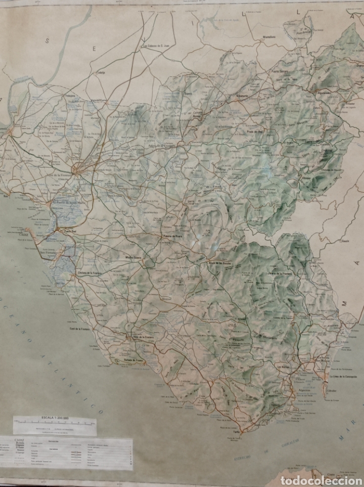Mapas contempor&aacute;neos: ANTIGUO MAPA DE LA PROVINCIA DE C&Aacute;DIZ - Foto 2