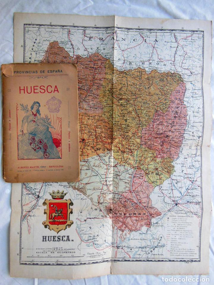 Contemporary maps: Mapa de la Provincia de HUESCA (entelado) CH&Iacute;AS CARB&Oacute; Benito. Ed Alberto Mart&iacute;n