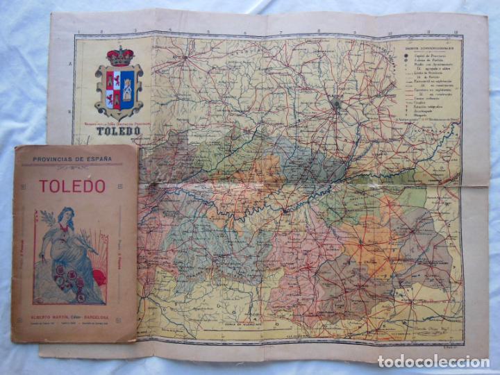 Contemporary maps: Mapa de la Provincia de TOLEDO (entelado) CH&Iacute;AS CARB&Oacute; Benito. Ed Alberto Mart&iacute;n