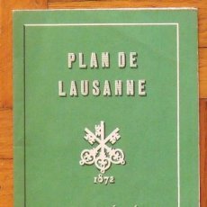 Mapas contemporáneos: MAPA PLANO LAUSANNE. SOCIÉTE DE BANQUE SUISSE. 1970. 16X9 CM CERRADO.