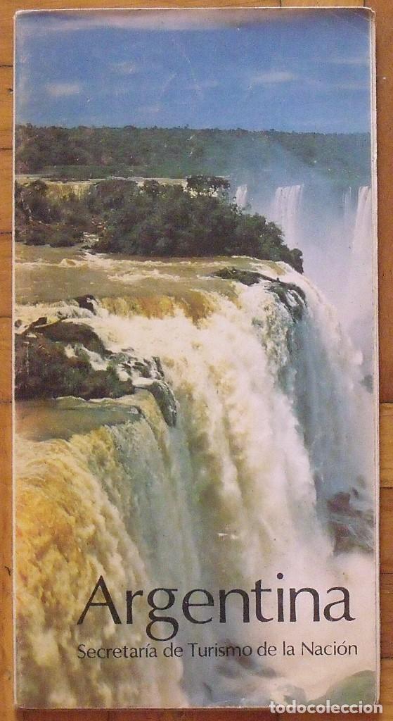 Contemporary maps: Mapa plano Argentina. Secretar&iacute;a de Turismo de la Naci&oacute;n. 1986. 21x11 cm cerrado.